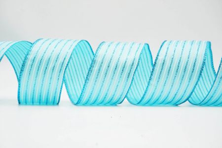 Striped Wired Ribbon_KF6576GT-12_Blue